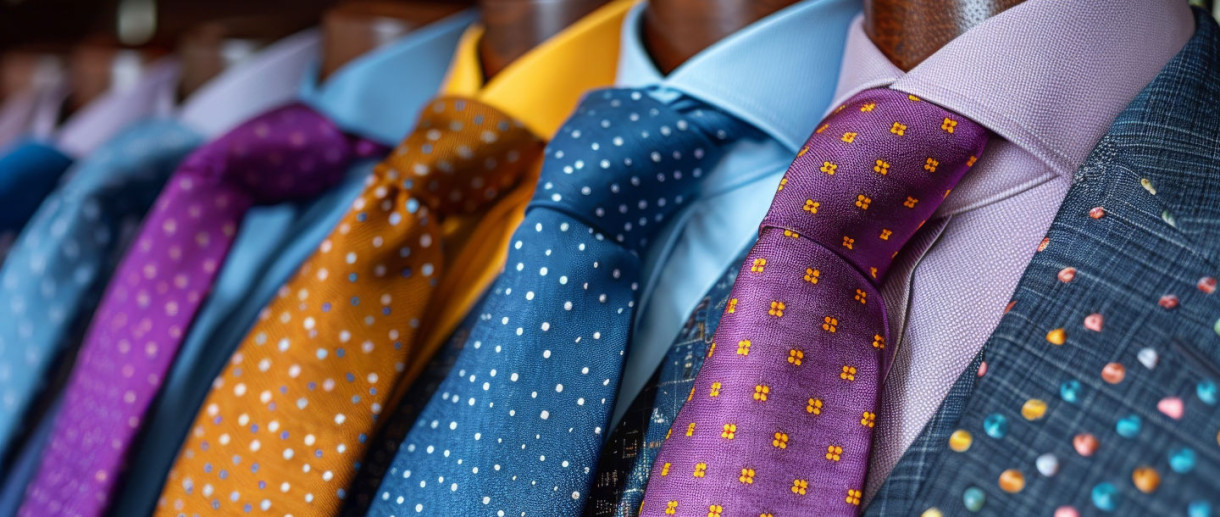 Cravatte - tessuti - abbigliamento @AdobeStock inLombardia