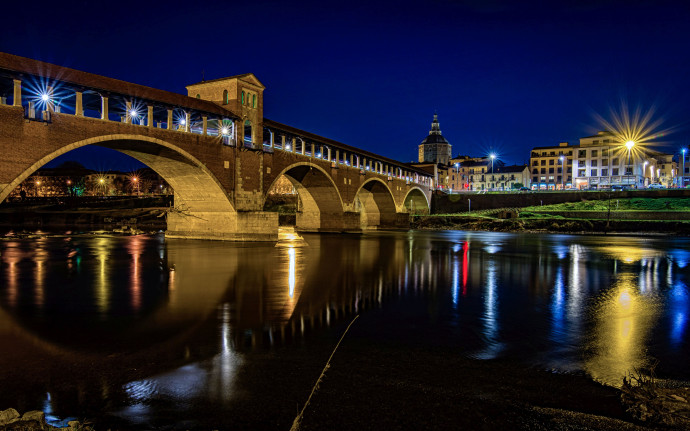 Pavia Ponte Coperto by G. Santolin