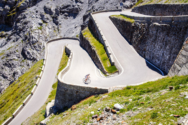 Climbing Cima Coppi at Passo dello Stelvio (SO)