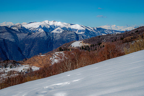 Neve e cime innevate dalla Colma