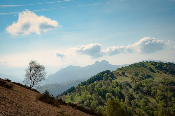 Vista sui Corni di Canzo dalla Colma di Sormano